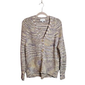 Micheal Stars Multicolored Marled Chunky Knit Oversize Cardigan
